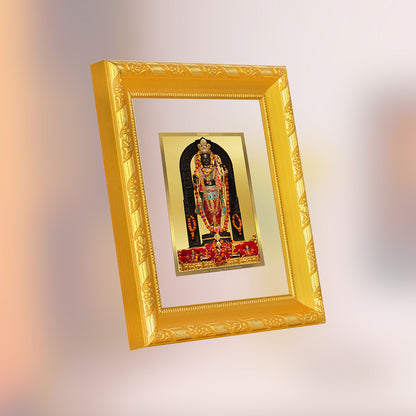 DIVINITI 24K Gold Plated Foil Ram Lalla Photo Frame for Home & Office Decor, Table Top, Wall Decor, Puja Room & Gift DG 103 Size 1 (15.3x14.9 CM)