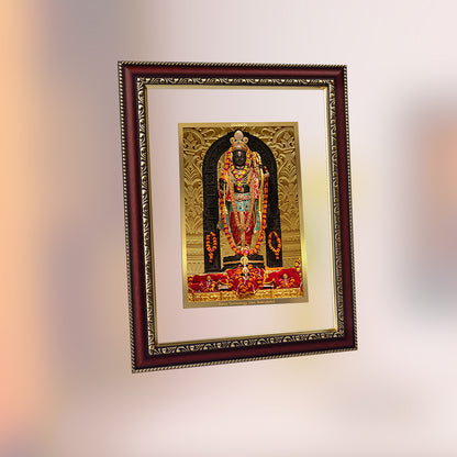 Diviniti 24K Gold Plated Foil Ram Lalla Photo Frame For Home Decor, Wall Hanging, Table, Puja Room & Gift DG105S3 (27.6X35.4 CM)