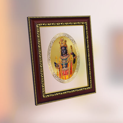 Diviniti 24K Gold Plated Ram Lalla Photo Frame For Home Decor, Table Top, Wall Hanging, Puja Room & Gift (20.8x16.7 CM)
