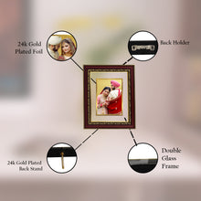Load image into Gallery viewer, Diviniti Photo Frame With Customized Photo Printed on 24K Gold Plated Foil| Personalized Gift for Birthday, Marriage Anniversary &amp; Celebration With Loved Ones|DG 105 S2