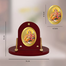 Load image into Gallery viewer, Diviniti 24K Gold Plated Ganesh Ji Frame for Car Dashboard, Home Decor, Table &amp; Office (8 CM x 9 CM)
