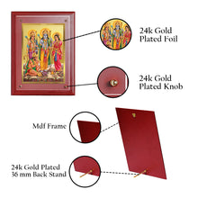 Load image into Gallery viewer, Diviniti 24K Gold Plated Ram Darbar Photo Frame For Home Decor, Table Decor, Wall Hanging, Puja Room, Worship &amp; Gift (30 CM X 23 CM)