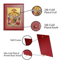 Load image into Gallery viewer, Diviniti 24K Gold Plated Ram Darbar Photo Frame For Home Decor, Table Decor, Wall Hanging Decor, Puja Room &amp; Gift (30 CM X 23 CM)