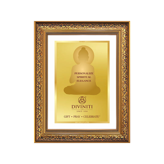 Diviniti Double Glass Frame Personalised Wall Photo Frame in 24K Gold Plated Foil
