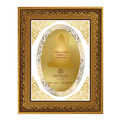 Diviniti Double Glass Frame Personalised Wall Photo Frame in 24K Gold Plated Foil