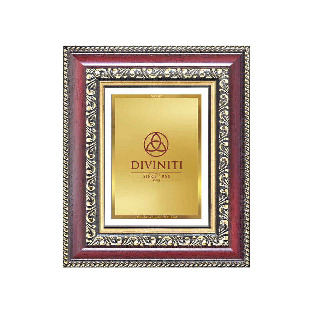 Diviniti Double Glass Frame Personalised Tabletop Photo Frame in 24K Gold Plated Foil | DG-105-S1