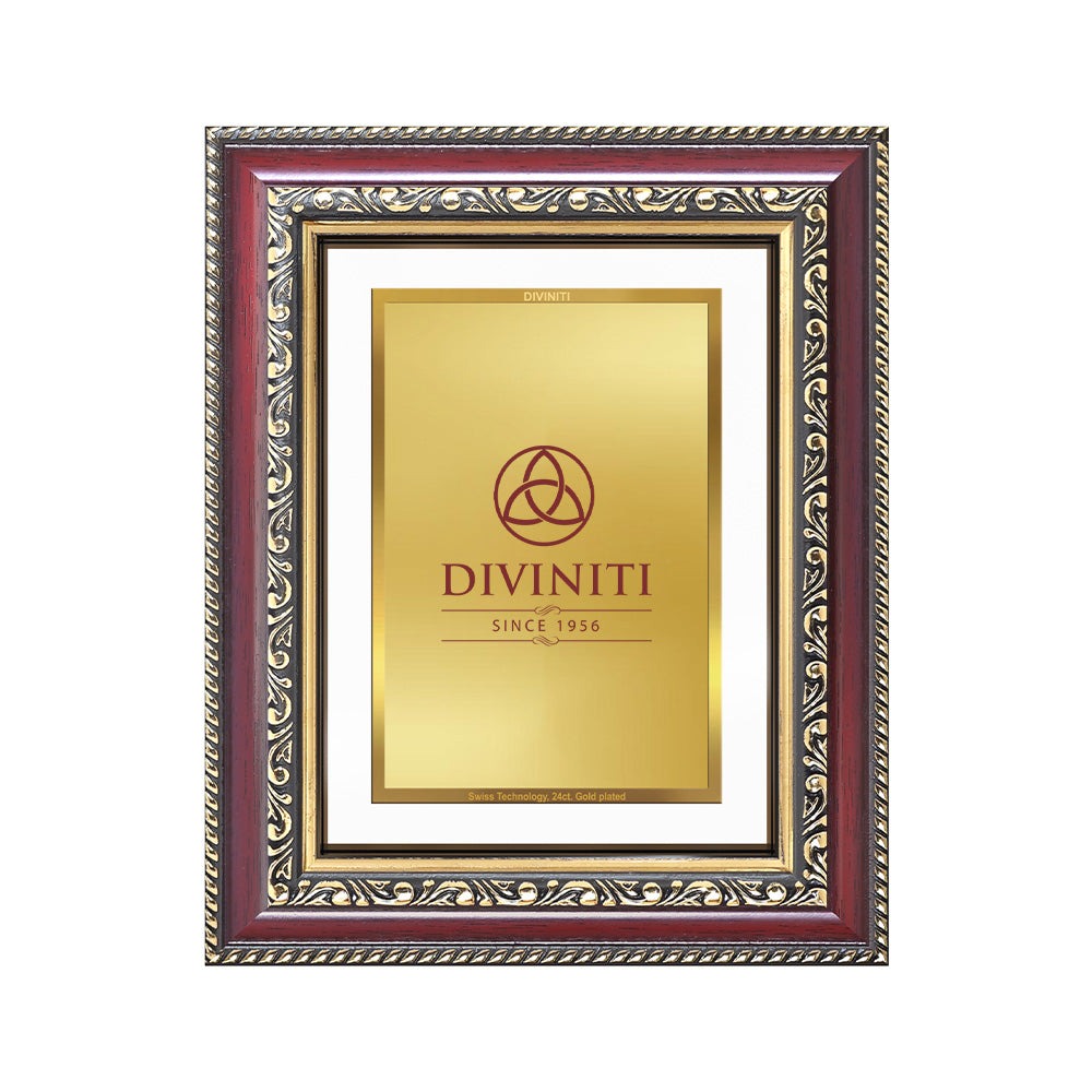 Diviniti Double Glass Frame Personalised Tabletop and Wall Photo Frame in 24K Gold Plated Foil | DG-105-S2