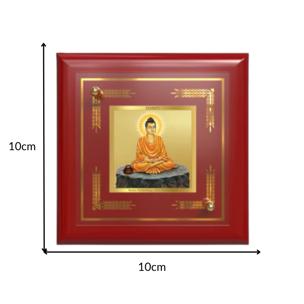 Lord Buddha | Divine Tabletop Frame in 24K Gold Plated Foil
