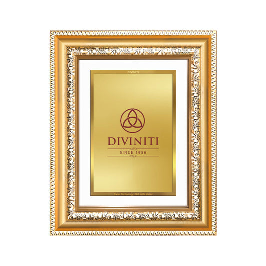 Diviniti Double Glass Frame Personalised Tabletop and Wall Photo Frame in 24K Gold Plated Foil | DG-112-S2