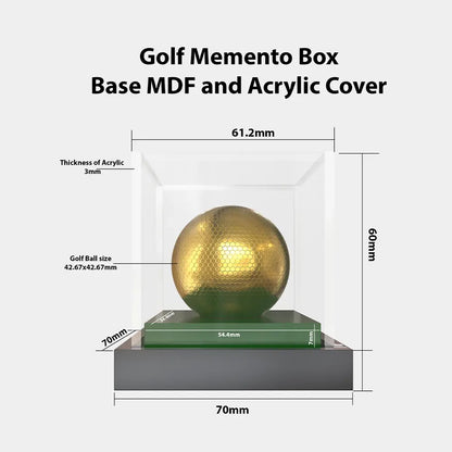 24K Gold Plated Golf Ball Trophy Elegant Decor & Gift for Golf Lovers