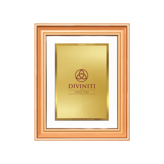 Diviniti Double Glass Frame Personalised Wall Photo Frame in 24K Gold Plated Foil | HP-15-01-S3.5