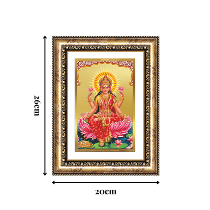 Diviniti 24K Gold Plated Lakshmi (Classic) Divine Wall Frame for Home Mandir & Office Decor | Luxury Spiritual Gift