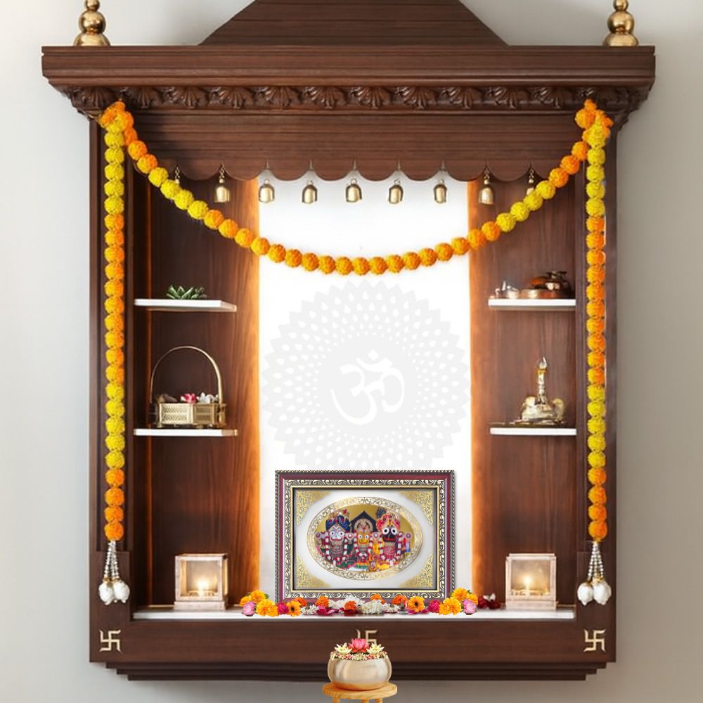 Mata Ka Darbar (Vaishno Devi) | Divine Shakti Wall & Tabletop Royal Photo Frame in 24K Gold Plated Foil