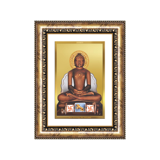 Diviniti 24K Gold Plated Mahavir (Classic) Divine Wall Frame for Home Mandir & Office Decor | Luxury Spiritual Gift