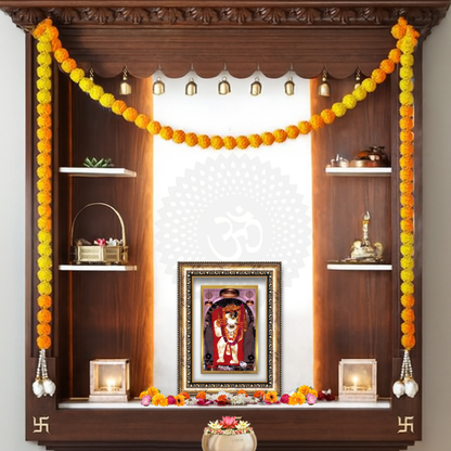 Diviniti 24K Gold Plated Mehndipur Balaji (Classic) Divine Wall Frame for Home Mandir & Office Decor | Luxury Spiritual Gift