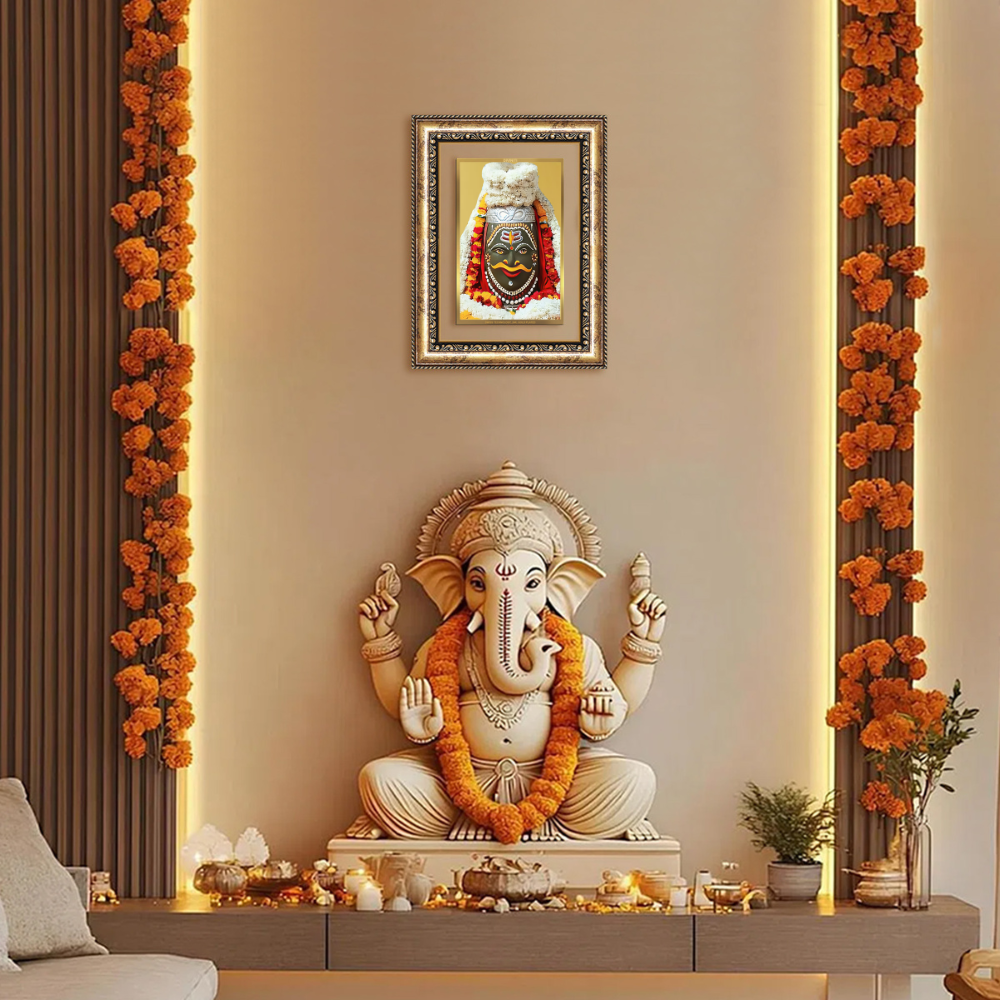 Diviniti 24K Gold Plated Mahakaleshwar (Classic) Divine Wall Frame for Home Mandir & Office Decor | Luxury Spiritual Gift