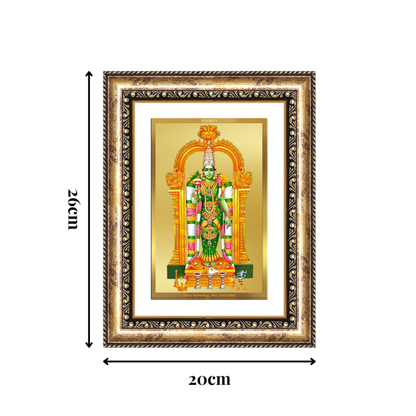 Diviniti 24K Gold Plated Meenakshi Amman (Classic) Divine Wall Frame for Home Mandir & Office Decor | Luxury Spiritual Gift