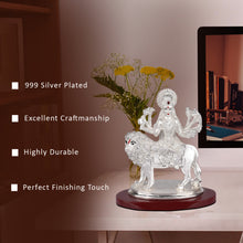 Load image into Gallery viewer, Diviniti 999 Silver Plated Durga Maa Idol for Home Decor Showpiece (10 X 9 CM)
