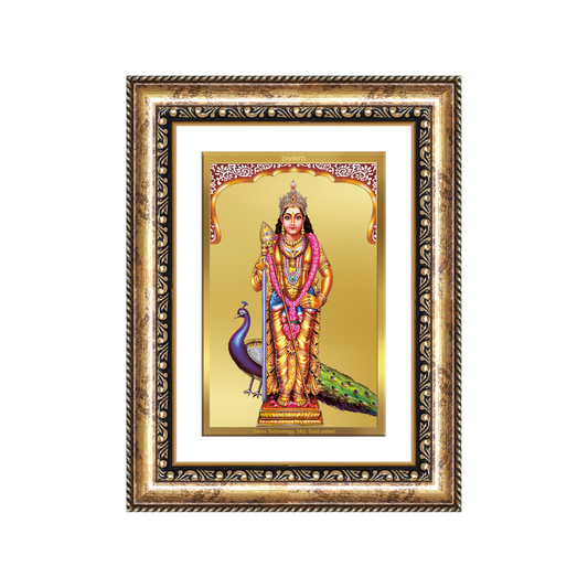 Diviniti 24K Gold Plated Murugan (Classic) Divine Wall Frame for Home Mandir & Office Decor | Luxury Spiritual Gift