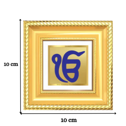 Divine Ik Onkar Symbolizing The Eternal Oneness of God in 24K Gold Plated Foil Frame For Spirituality