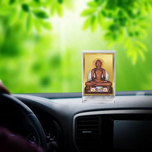 Load image into Gallery viewer, Diviniti 24K Gold Plated Mahavir Frame For Car Dashboard, Home Decor, Table Top, Festival Gift (11 x 6.8 CM)

