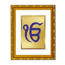 Load image into Gallery viewer, DIVINITI 24K Gold Plated Ik Onkar Wall Photo Frame For Home Decor, Tabletop, Gift (21.5 X 17.5 CM)
