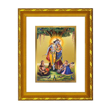 Load image into Gallery viewer, DIVINITI 24K Gold Plated Radha Krishna Photo Frame For Home Decor, Tabletop, Worship (21.5 X 17.5 CM)
