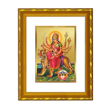 Load image into Gallery viewer, DIVINITI 24K Gold Plated Durga Ji Photo Frame For Home Decor, Puja, Festive Gift (21.5 X 17.5 CM)