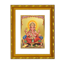 Load image into Gallery viewer, DIVINITI 24K Gold Plated Lord Ganesha Photo Frame For Home Wall Decor, Tabletop, Worship (21.5 X 17.5 CM)
