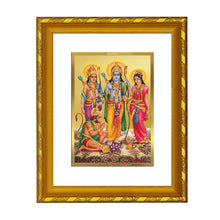 Load image into Gallery viewer, DIVINITI 24K Gold Plated Ram Darbar Photo Frame For Home Wall Decor, Festival, Puja (21.5 X 17.5 CM)