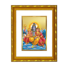 Load image into Gallery viewer, DIVINITI 24K Gold Plated Shiv Parivar Religious Photo Frame For Home Decor, Worship (21.5 X 17.5 CM)

