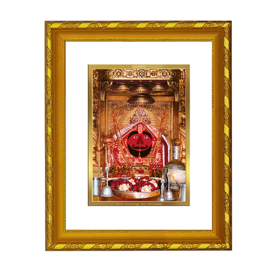 DIVINITI 24K Gold Plated Foil Salasar Balaji Photo Frame for Home Decor, Puja Room, Table Top, Wall Hanging, Workshop, Gift|DG103 Size 2 (22.6x18.4 CM)