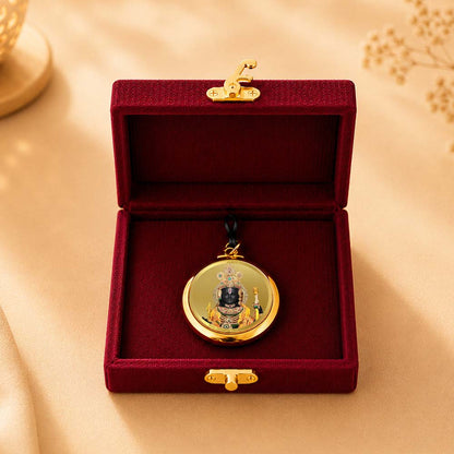 Diviniti 24K Gold Plated Foil Ram Lalla & Jai Shri Ram 22MM Double Sided Pendant For Men, Women & Kids