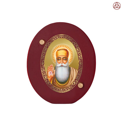 Guru Nanak Dev Ji Car Dashboard & Tabletop Photo Frame in 24K gold plated royal foil