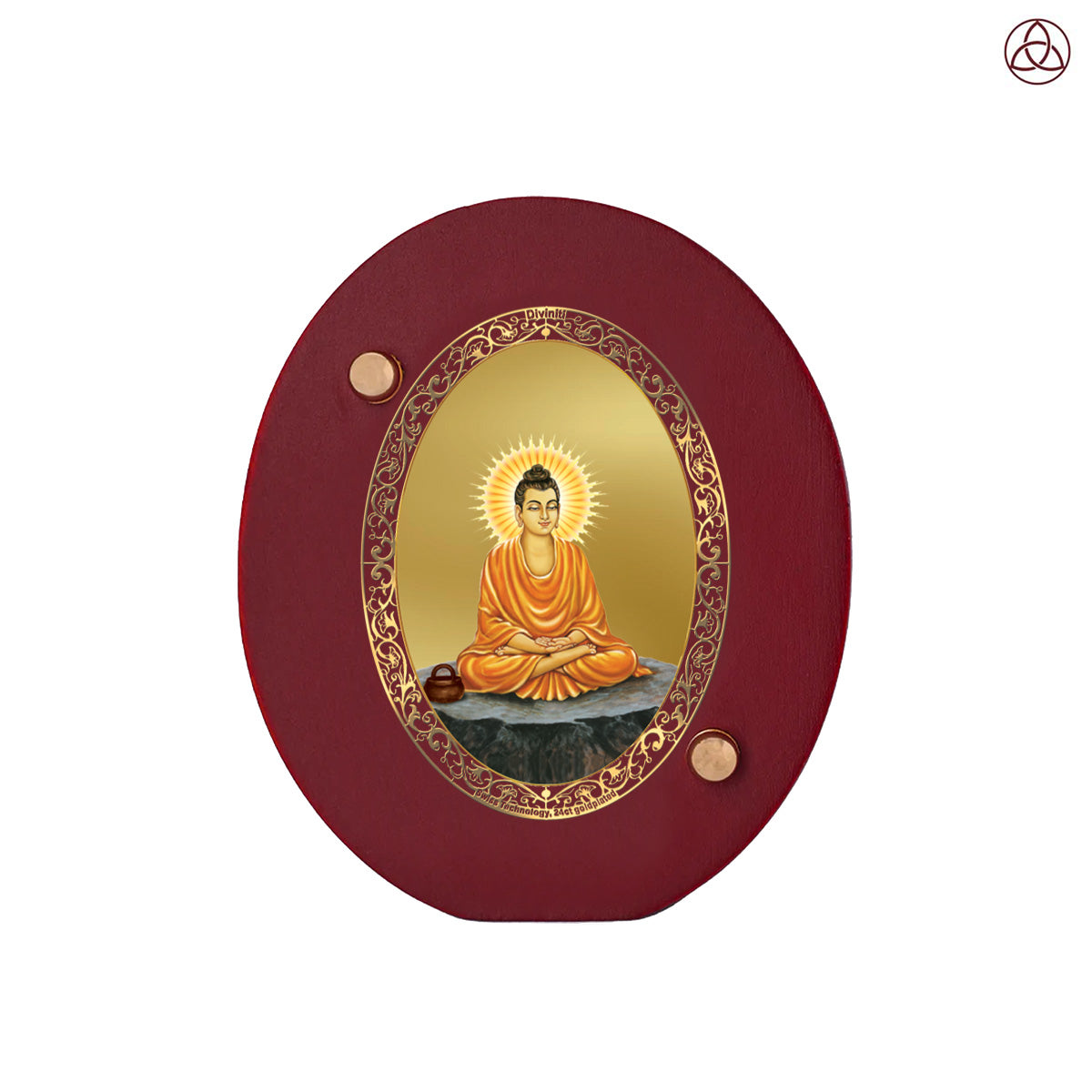 Buddha Car Dashboard & Tabletop Photo Frame in 24K gold plated royal foil