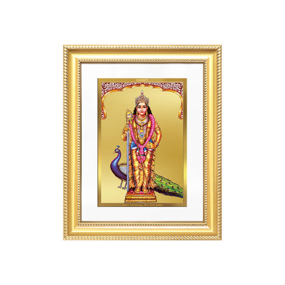 Diviniti 24K Gold Plated Murugan (Classic) Divine Wall Frame for Home Mandir & Office Decor | Luxury Spiritual Gift