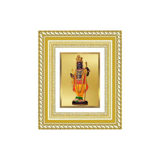 Diviniti 24K Gold Plated Ram Lalla With Arch Divine Table Top Frame for Home Mandir & Office Decor | Luxury Spiritual Gift