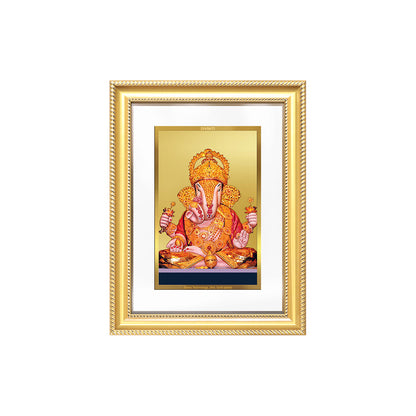 Diviniti 24K Gold Plated Dagadu Ganesha (Classic) Divine Wall Frame for Home Mandir & Office Decor | Luxury Spiritual Gift