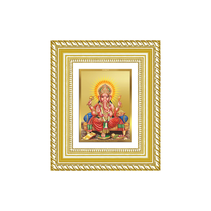 Diviniti 24K Gold Plated Ganesha Divine Table Top Frame for Home Mandir & Office Decor | Luxury Spiritual Gift