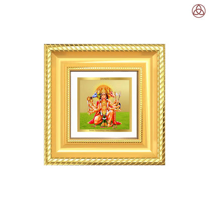 Panchmukhi Hanuman | Five-Faced Hanuman Tabletop Frame in 24K Gold Plated Foil
