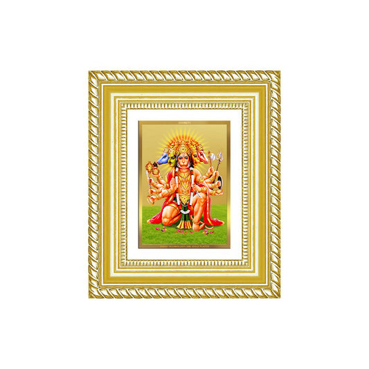 Diviniti 24K Gold Plated Panchmukhi Hanuman Divine Table Top Frame for Home Mandir & Office Decor | Luxury Spiritual Gift
