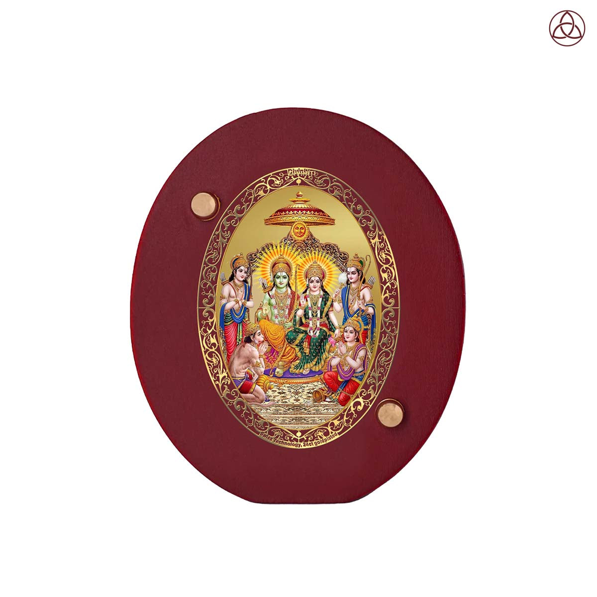 Ram Darbar Car Dashboard & Tabletop Photo Frame in 24K gold plated royal foil