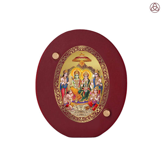 Ram Darbar Car Dashboard & Tabletop Photo Frame in 24K gold plated royal foil