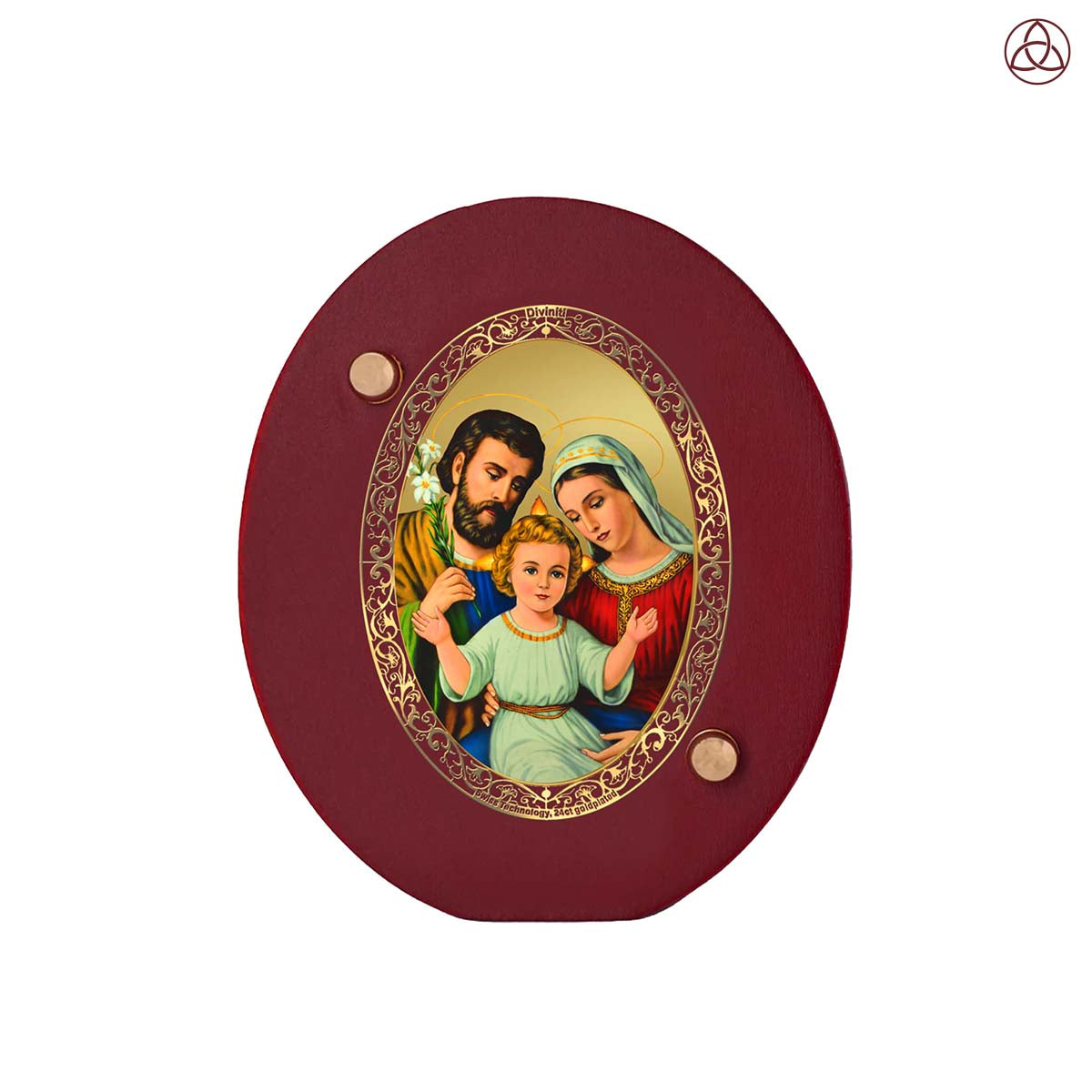Holy Family Car Dashboard & Tabletop Photo Frame in 24K gold plated royal foil