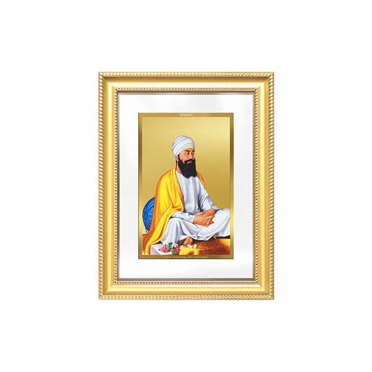 Diviniti 24K Gold Plated Guru Tegh Bahadur Sahib Ji (Classic) Sacred Sikh Wall Frame for Home Decor & Office Ambiance | Premium Spiritual Gift