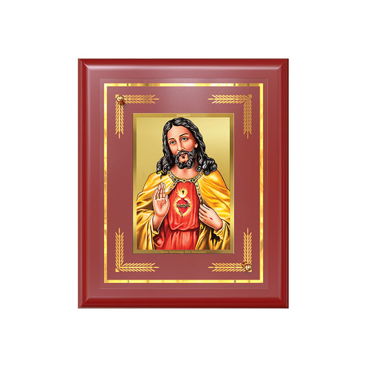 Diviniti 24K Gold Plated Jesus Christ Blessing Tabletop Photo Frame | Faith, Love & Divine Grace
