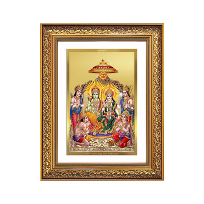 Ram Darbar | Divine Royal Family Wall Mount Photo Frame in 24K Gold Plated Foil