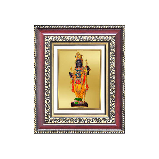 Diviniti 24K Gold Plated Ram Lalla (Classic) Divine Table Top Frame for Home Mandir & Office Decor | Luxury Spiritual Gift
