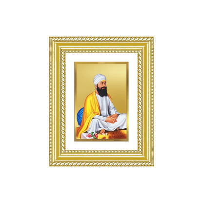 Diviniti 24K Gold Plated Guru Tegh Bahadur Sahib Ji (Classic) Sacred Sikh Wall and Table Top Frame for Home Decor & Office Ambiance | Premium Spiritual Gift