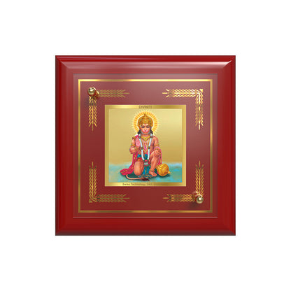 Ashirwad Hanuman | Blessing Hanuman Ji 24K Gold Plated Photo Frame for Home Décor, Tabletop & Office | Blessings of Protection, Strength & Courage (MDF1A)